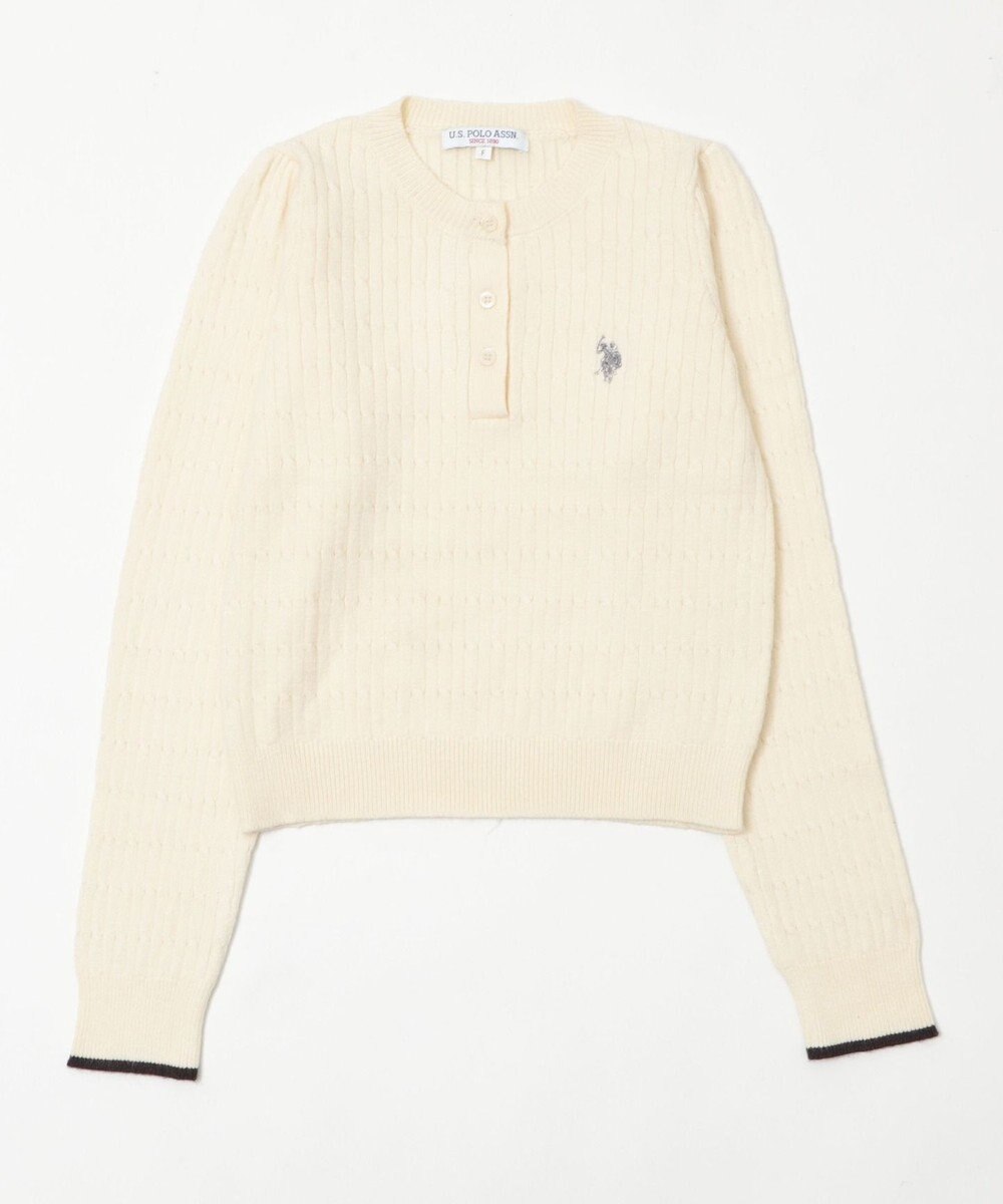 WEGO 【WEB限定/25年秋冬新作】別注USPOLOヘンリーネックニットPO 