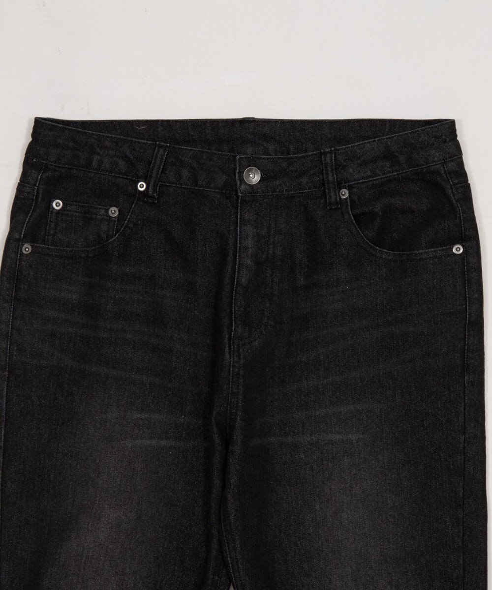 WEGO 【ユニセックス着用ITEM】シャーリングフレアデニムスキニーパンツ 