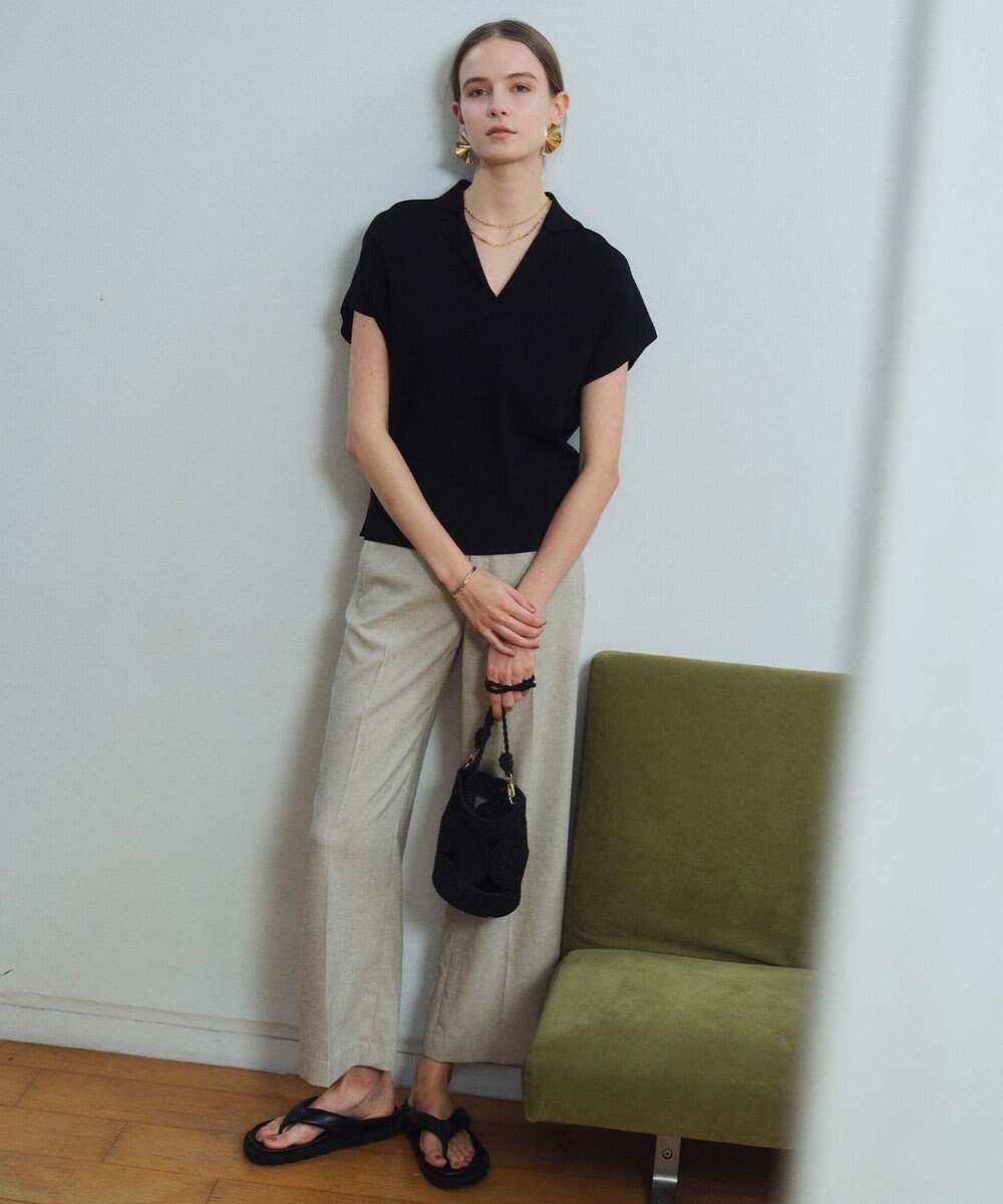 BEIGE， NADIA / ストレッチ スキッパーニット 