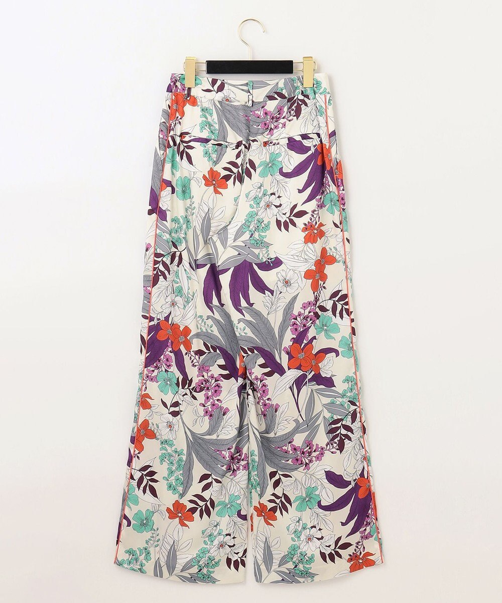 GRACE CONTINENTAL ボタニカルプリントワイドパンツ 