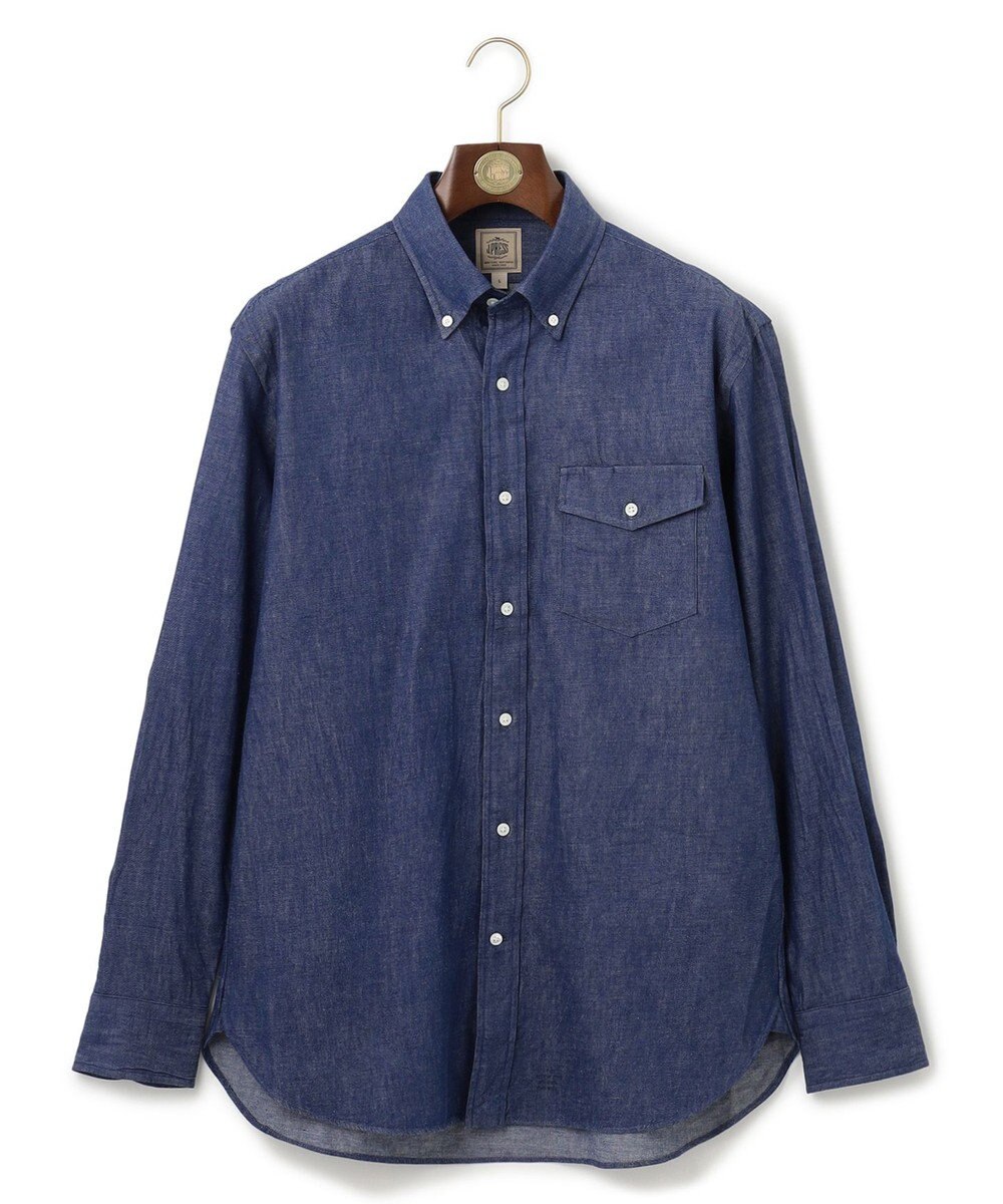 J.PRESS MEN デニムルックツイル ボタンダウンシャツ 
