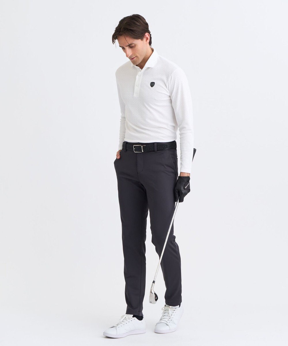 23区GOLF 【MEN】モノグラムジャガード長袖ポロシャツ 