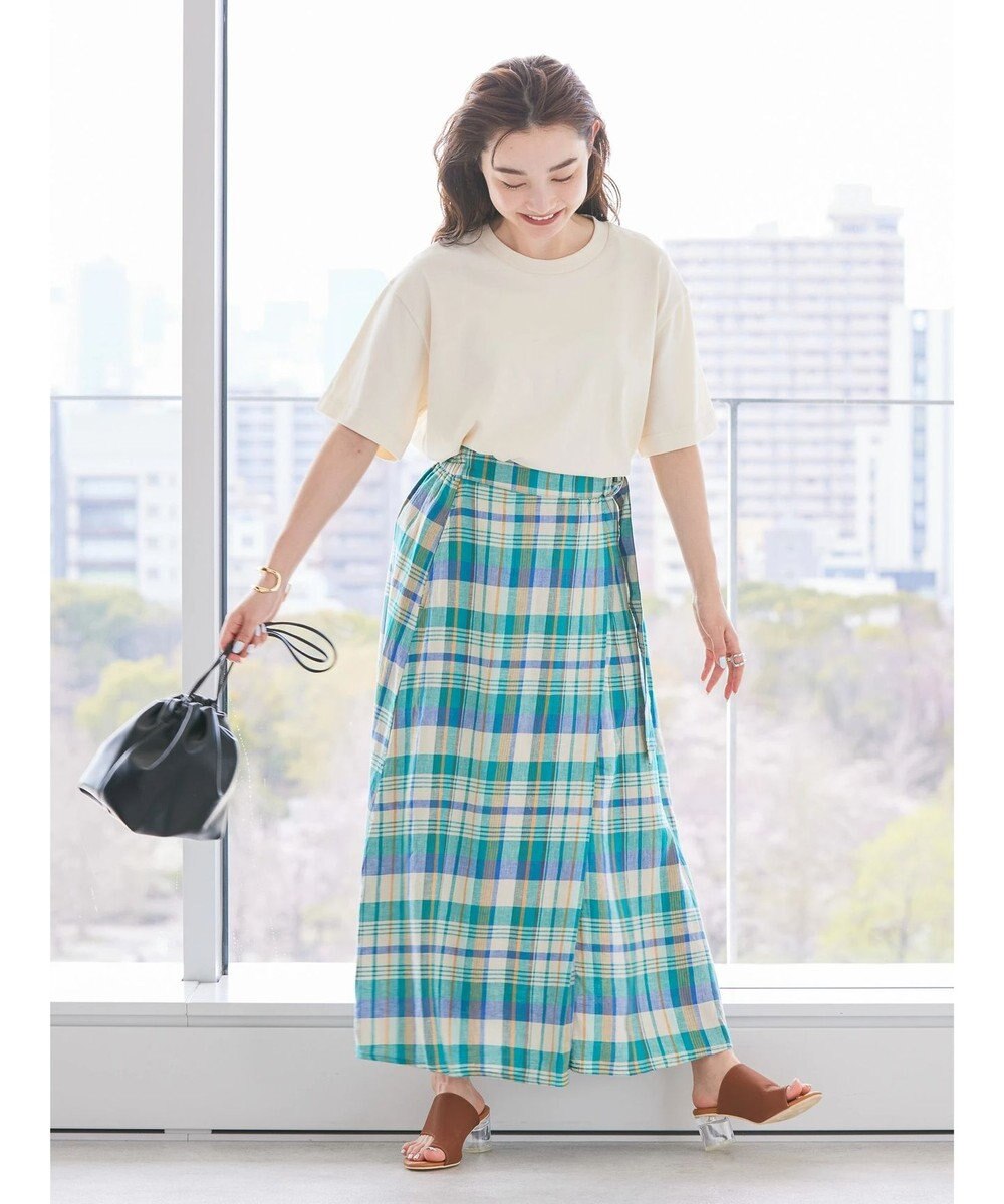 AMERICAN HOLIC ラップ風チェックスカート 