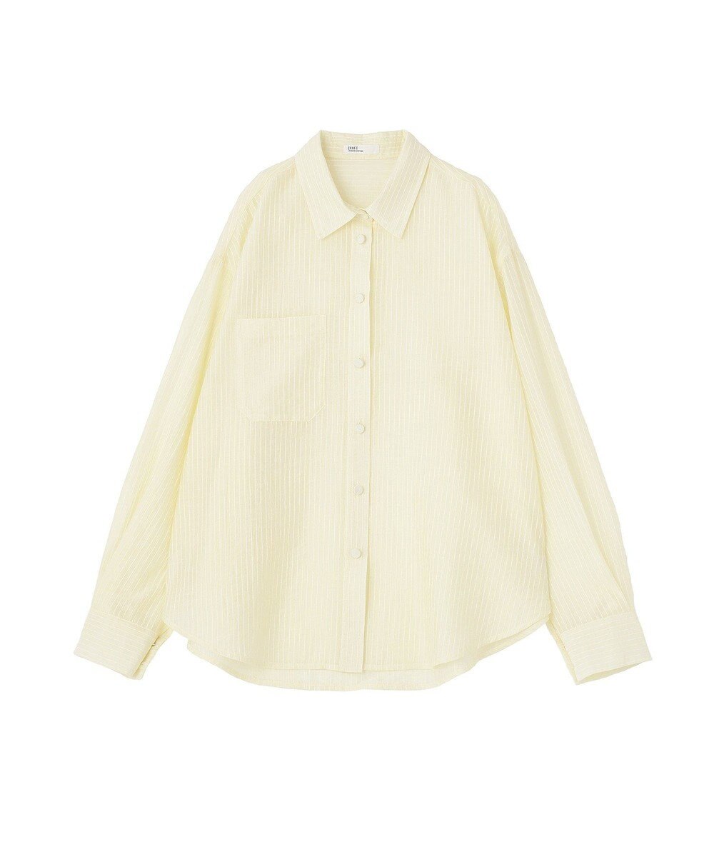 CRAFT STANDARD BOUTIQUE 【2点SET】スカーフ付きシアーストライプシャツ 