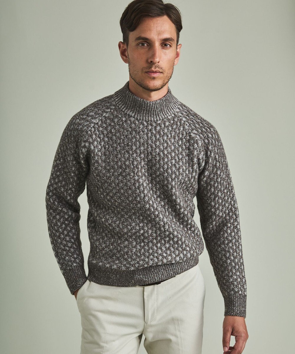 GOTAIRIKU 【LANEROSS】ミドルゲージモックネック ニット 