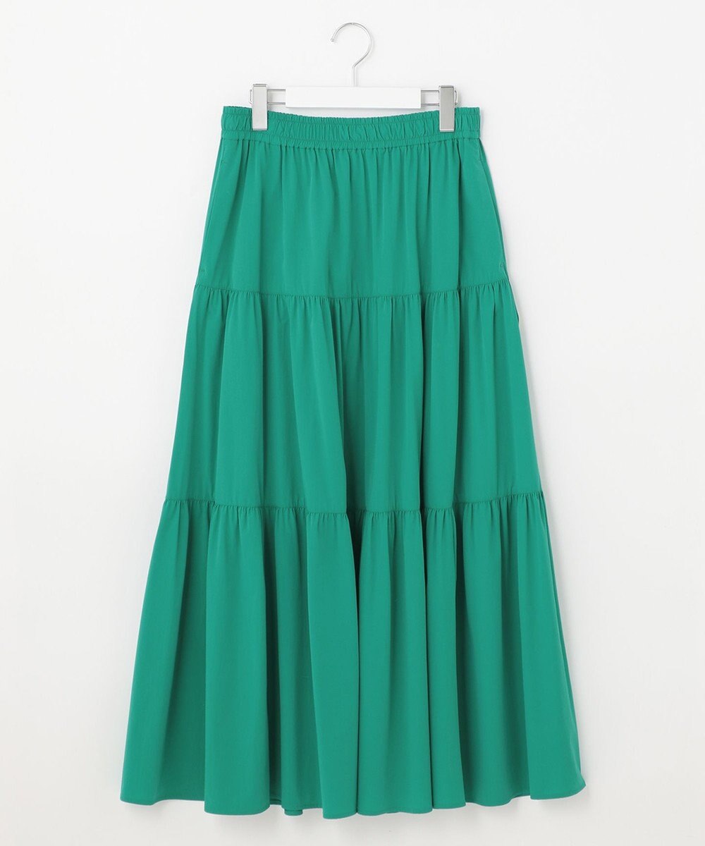 UNFILO 【撥水/UVケア/接触冷感】シャカ楽ストレッチ ティアードスカート 