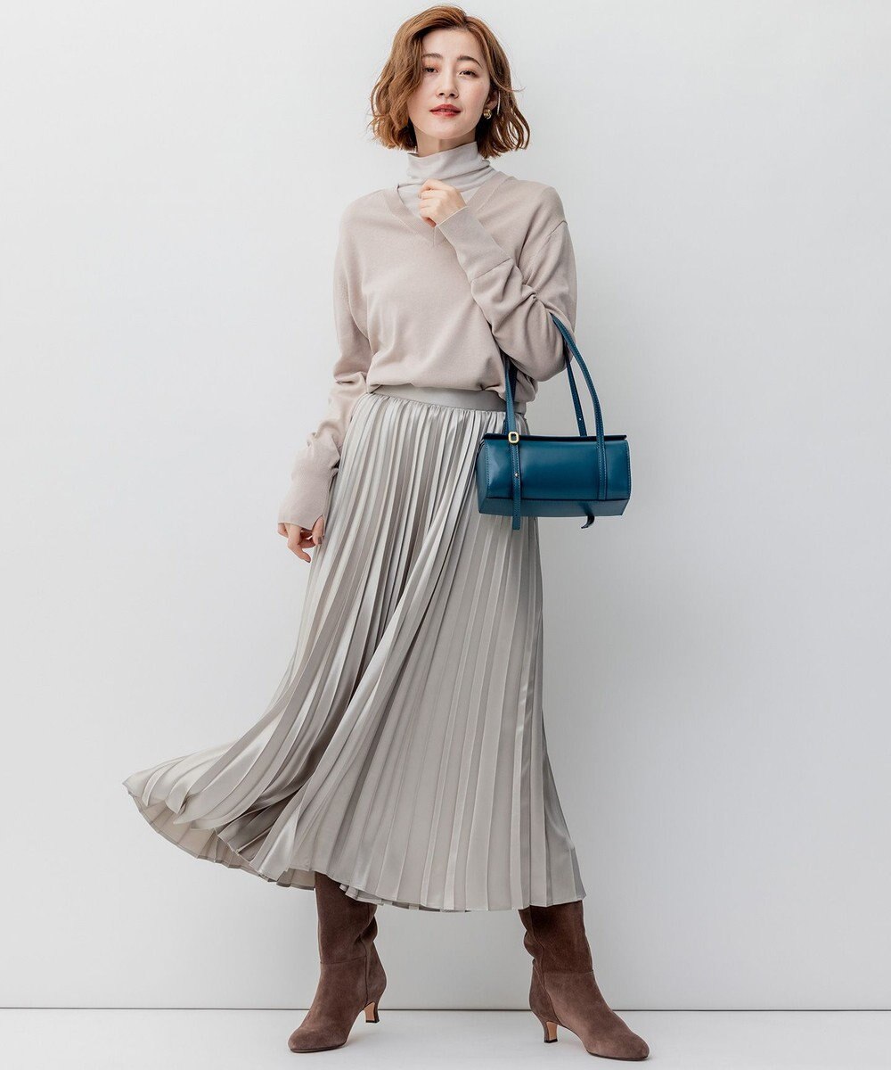 23区 【洗える】シルクコットン Vネック ニット 