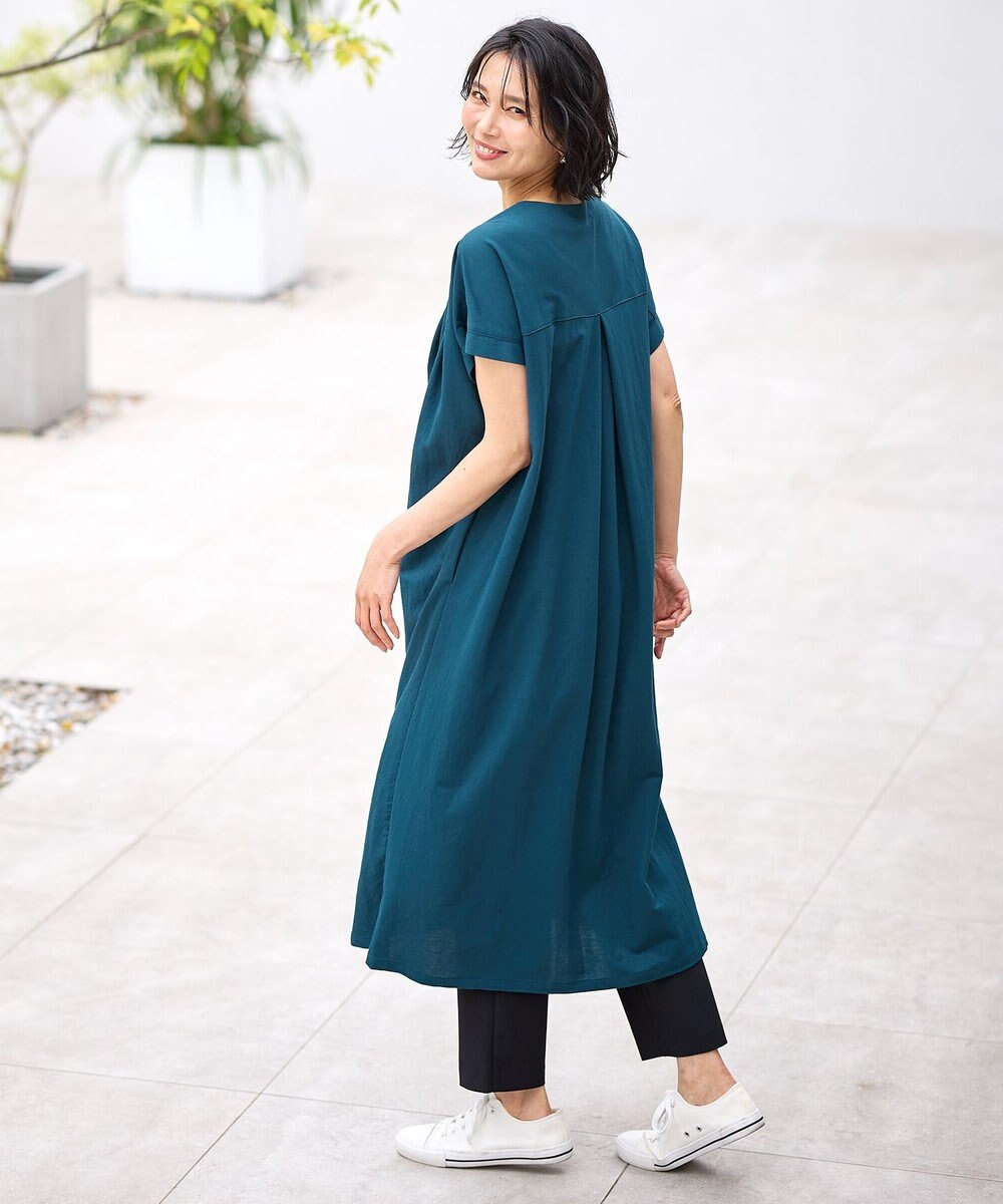 ANY 【洗濯機可/ストレッチ】ナチュラルワッシャーワンピース 