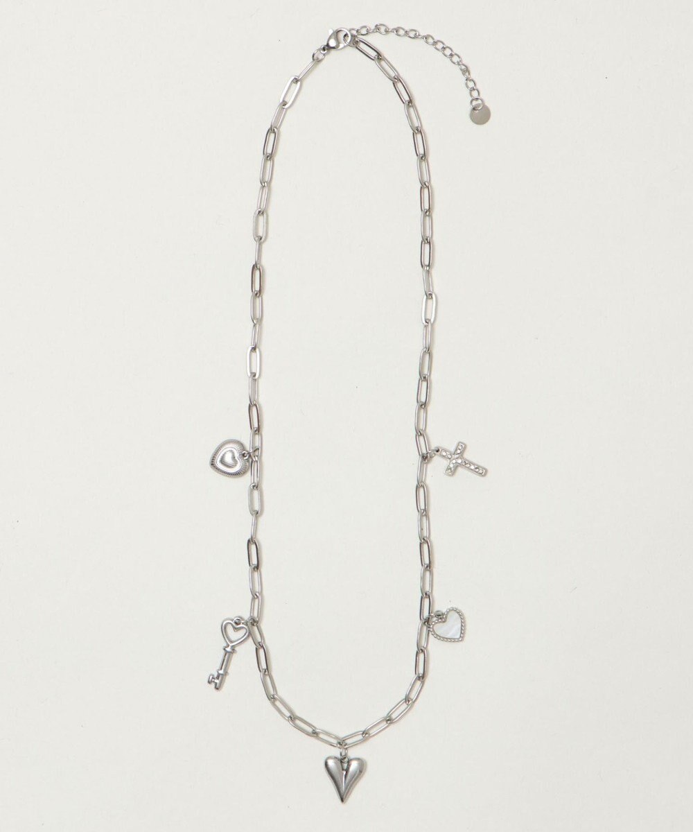WEGO Lステンレスハートモチーフチェーンネックレス 