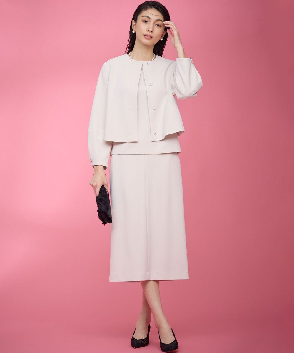 組曲 L 【KUMIKYOKU NAVY】コンフォータブルアムンゼン ノーカラージャケット 