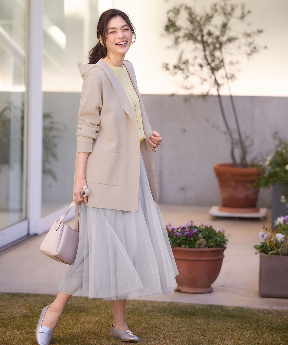 ANY ニットフーディーコーディガン 