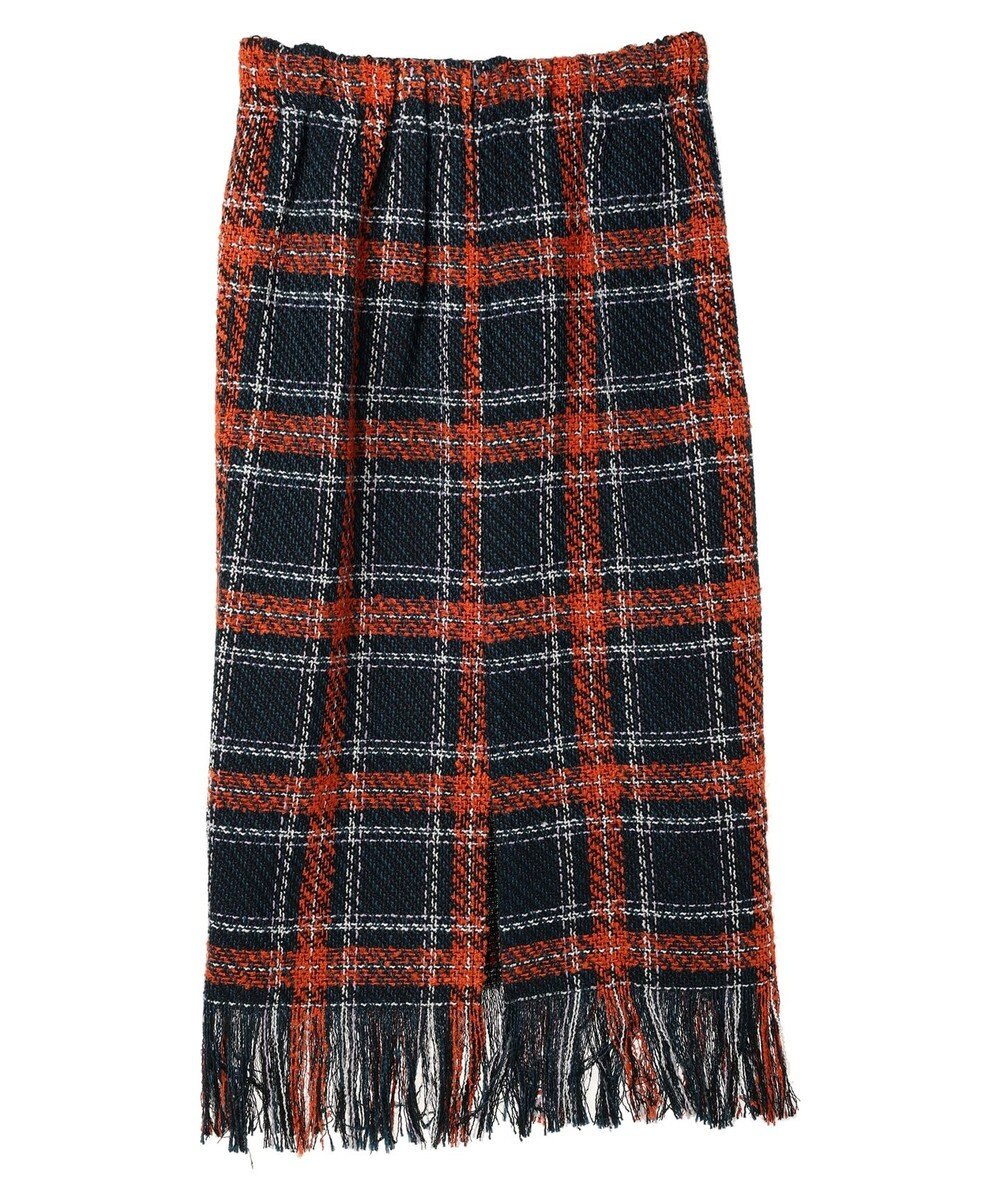 Green Parks ・ＳＵＧＡＲ　ＳＰＯＯＮ　チェックフリンジスカート 