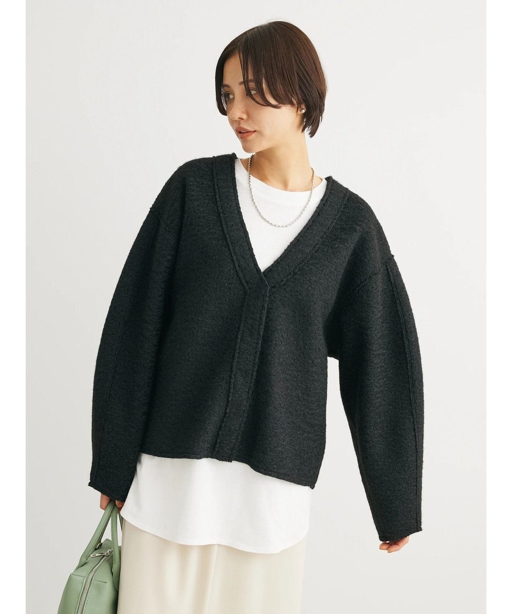 Green Parks ・ＥＬＥＮＣＡＲＥ　ＤＵＥ　ブークレＶネックカーデ 