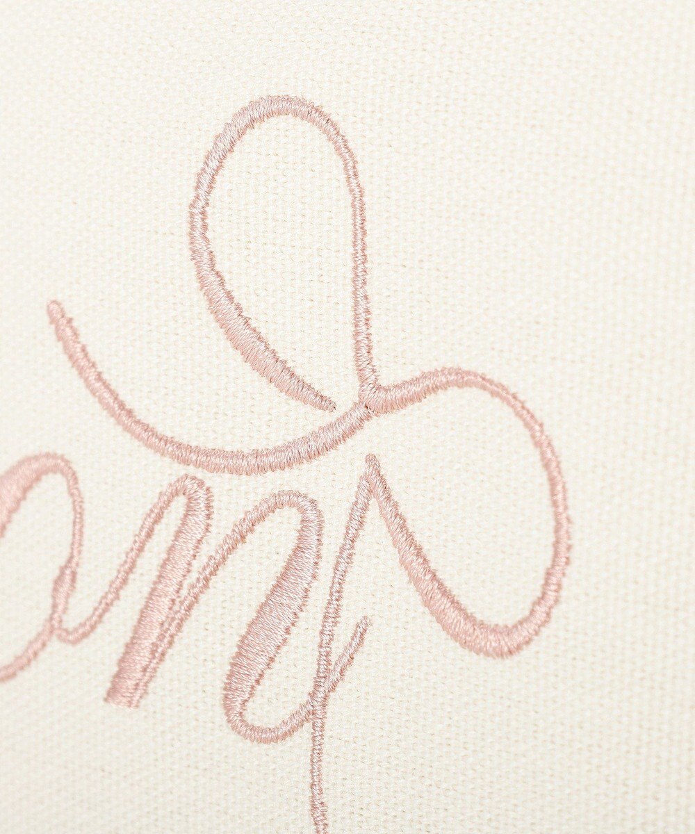 Maison de FLEUR ロゴ刺繍フリルハンドル帆布キャリーオンバッグ 