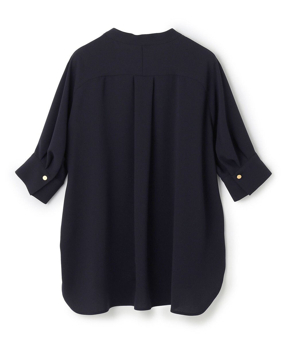 BEIGE， 【ご好評につき追加生産決定・洗える】FLEUR / スタンドカラープルオーバーブラウス 