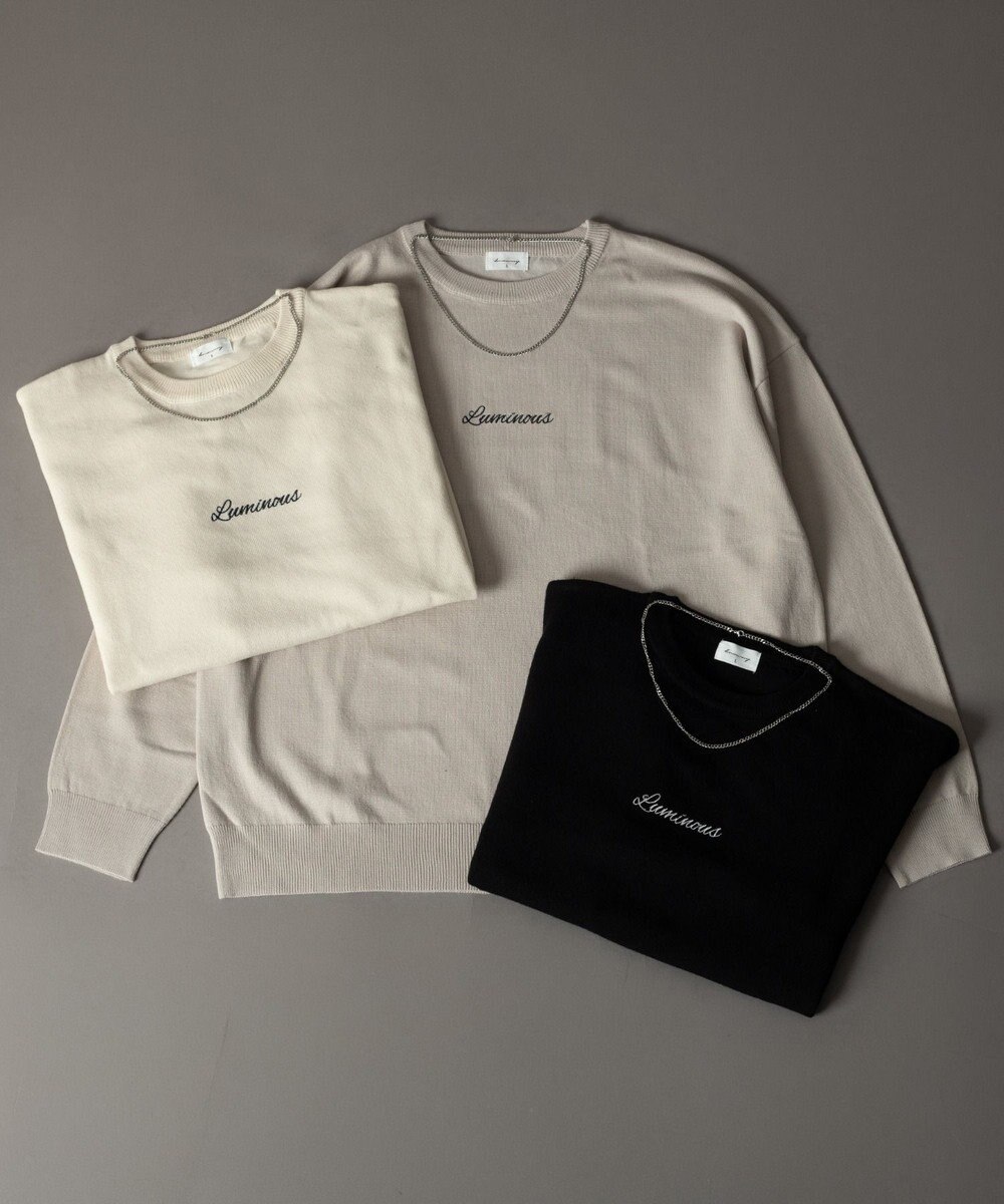 WEGO アクセ付きワンポイントニットプルオーバー（LS） 