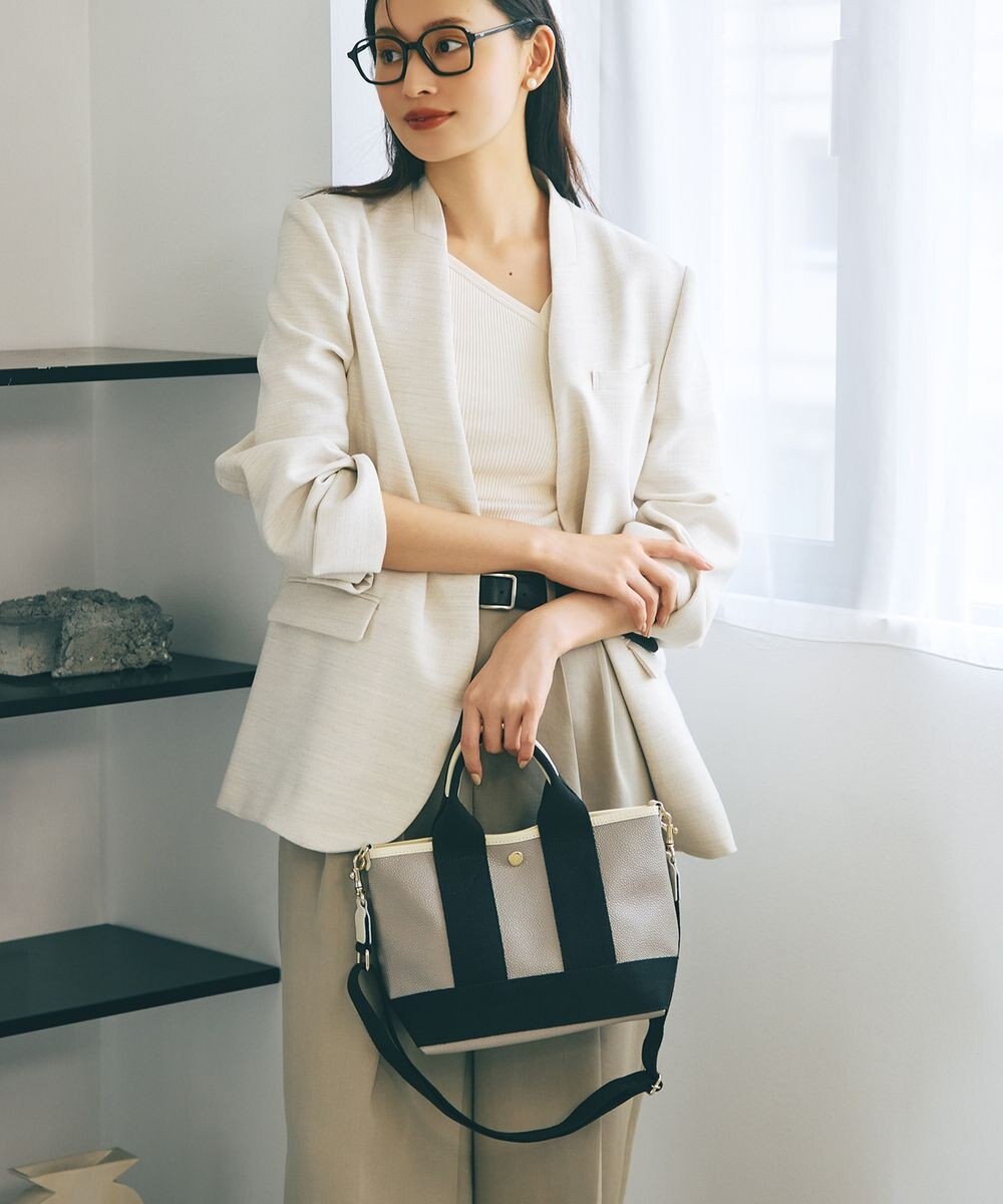 TOPKAPI 【Breath TOPKAPI】スコッチグレイン ネオレザー ミニ トート バッグ ショルダー付き S 