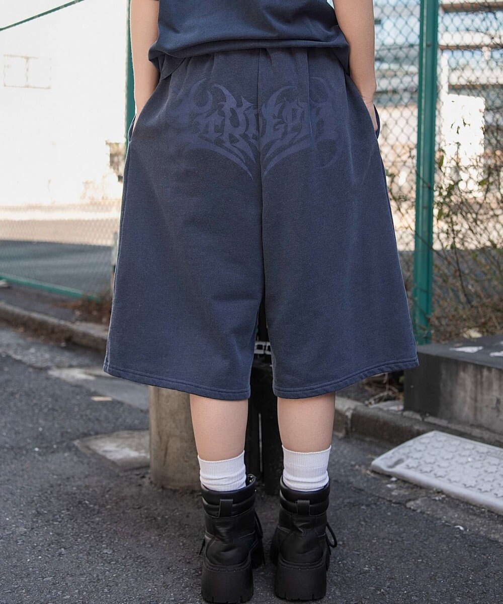 WEGO 【ユニセックス着用ITEM】ピグメントグラフィックショーツ 