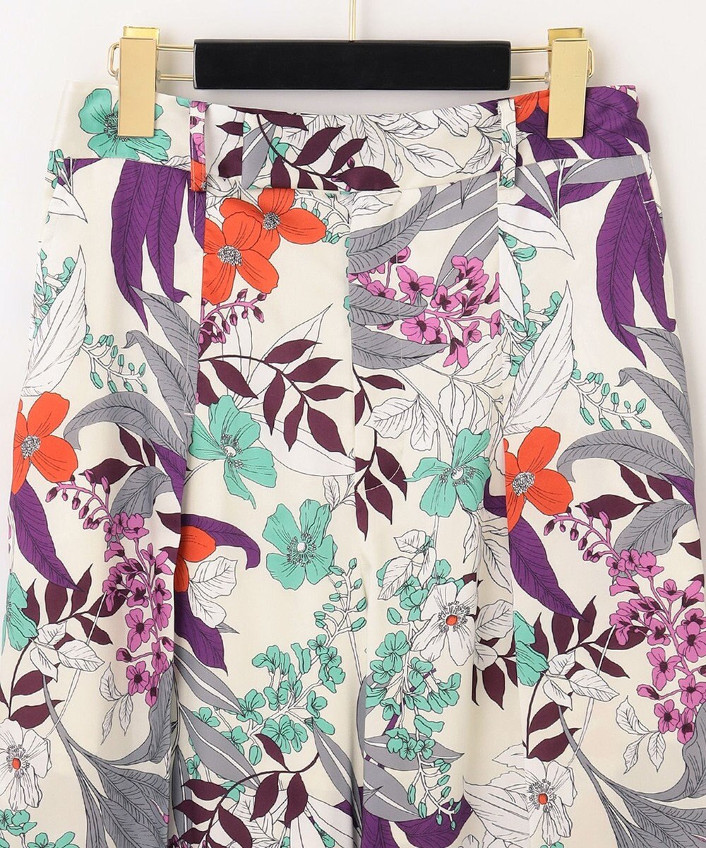 GRACE CONTINENTAL ボタニカルプリントワイドパンツ 