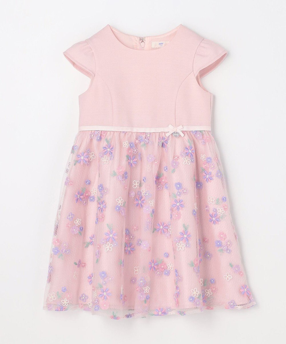 ANY KIDS 花柄刺繍ワンピース 
