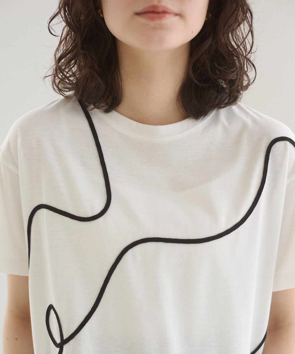 WEGO 【ANGIE VINTAGE】コード刺繍デザインTシャツ 