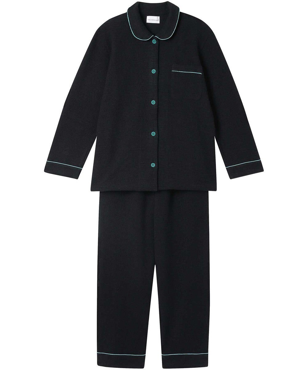 une nana cool 【綿混】カジュアルスラブツィード 長袖開襟パジャマ 