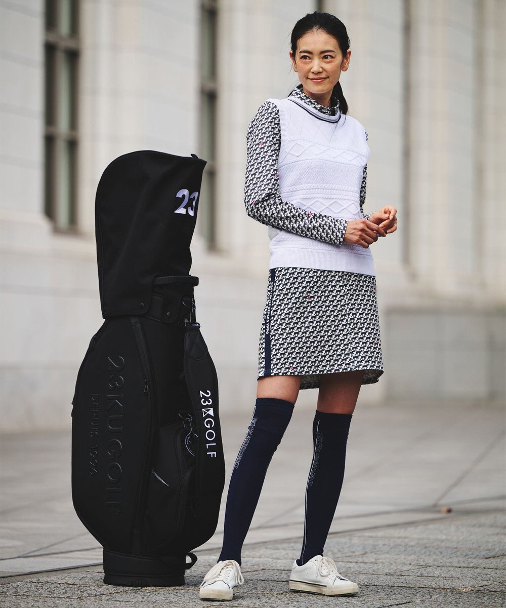 23区GOLF 【WOMEN】【ストレッチ】ハンタードッグ柄 スカート 