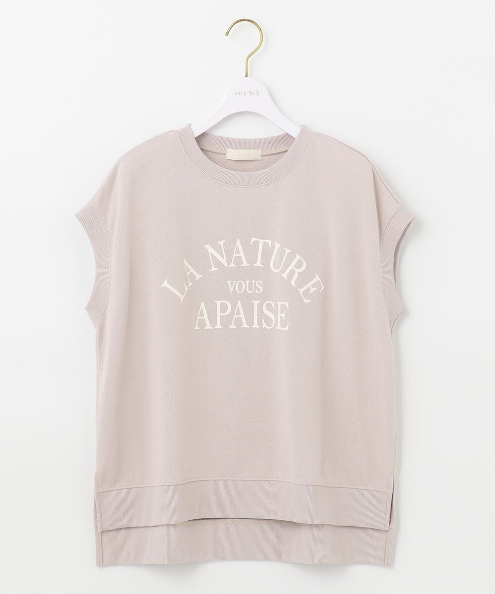 ANY SIS フレンチスリーブロゴ スウェット 