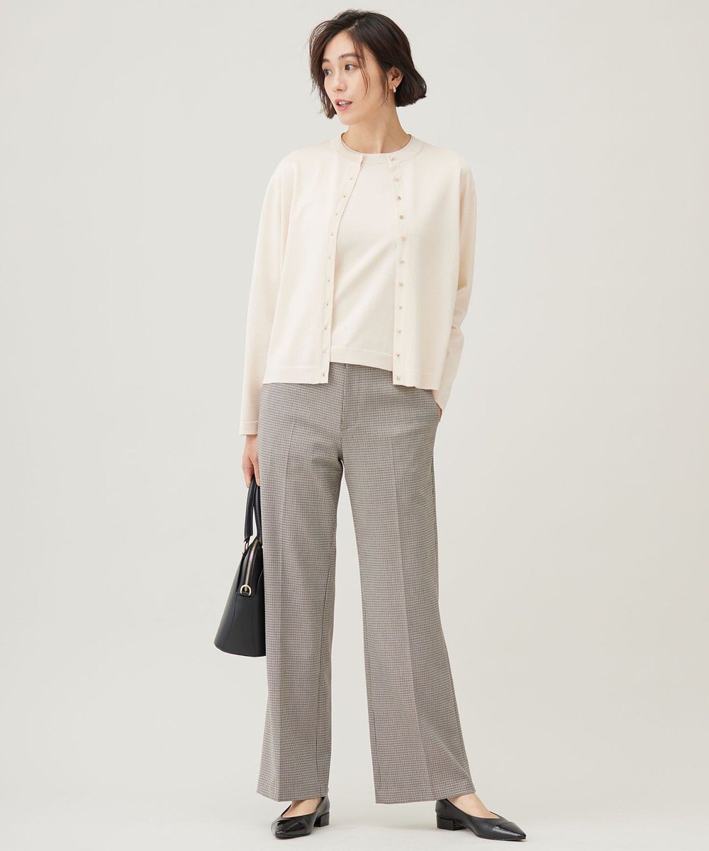 自由区 L 【アンサンブル対応・洗える】アセテートコットン カーディガン 