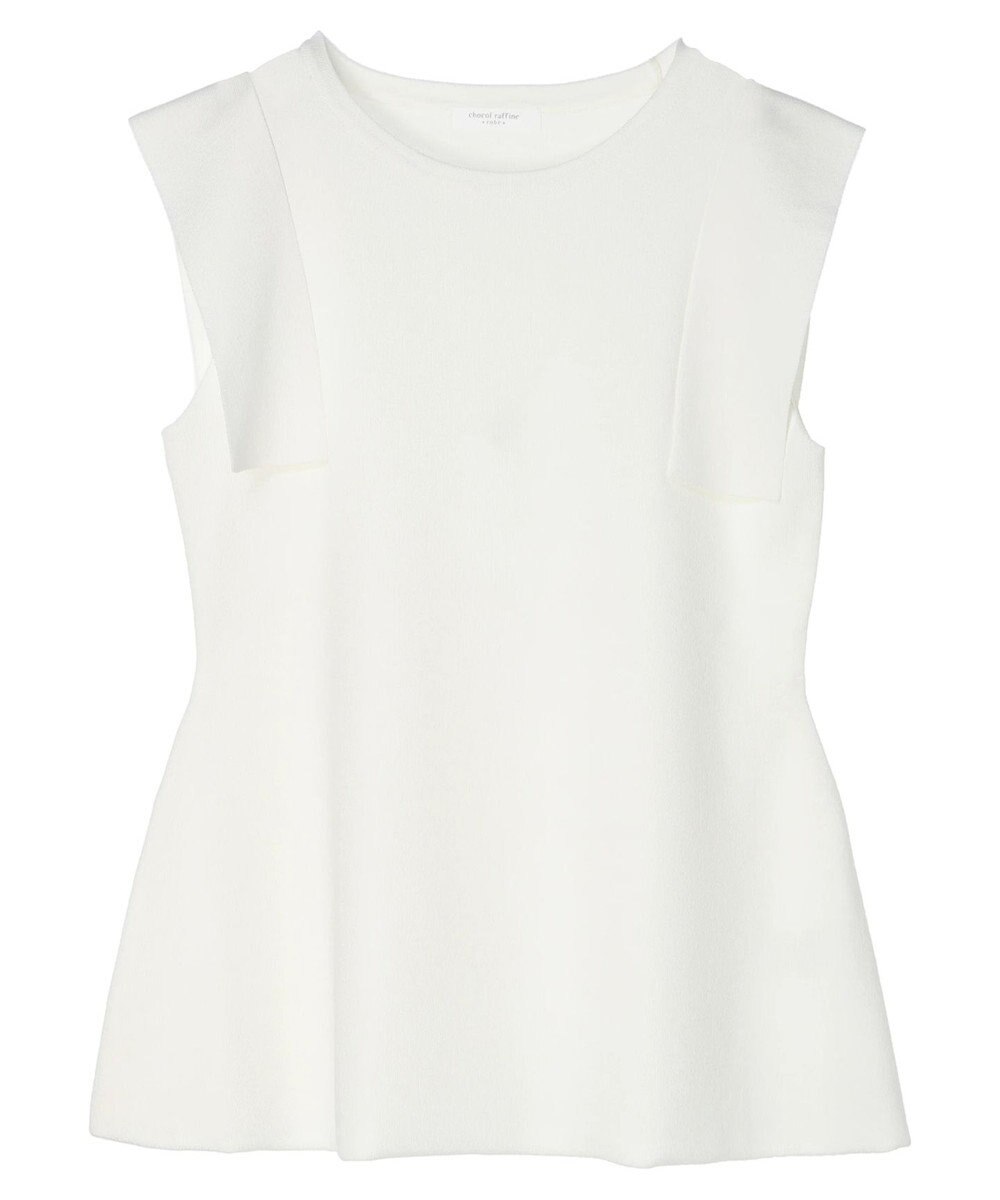 Green Parks ミラノリブノースリーブニットプルオーバー 