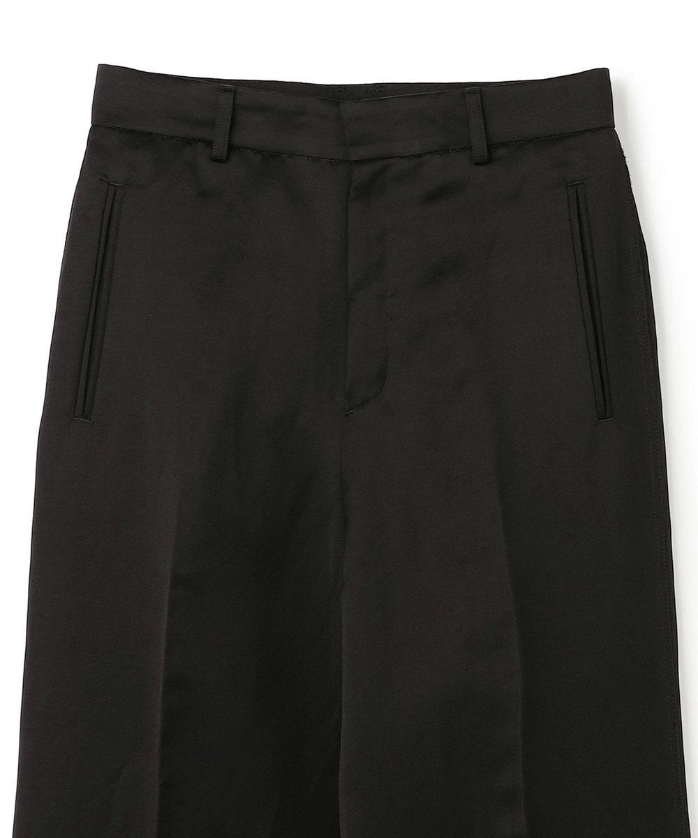 BEIGE， CASSITER / リネンブレンド サテンクロップドパンツ 