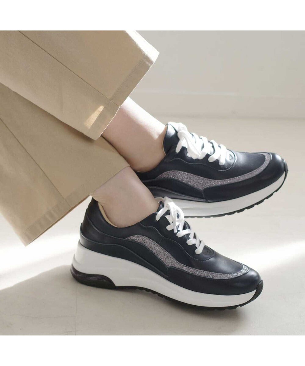 Pointer 日本製 本革厚底スニーカー 