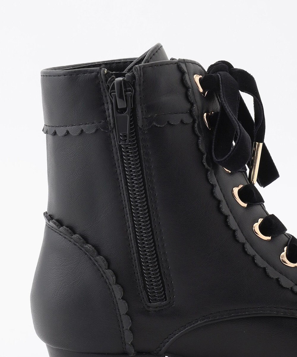 ANY KIDS リボン付き編み上げブーツ 