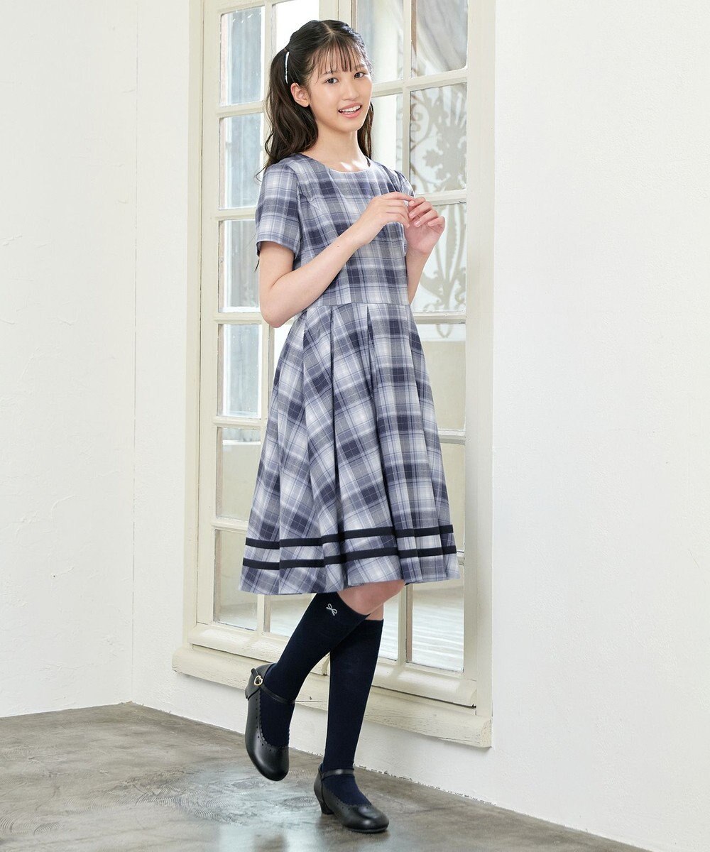 ANY KIDS ジャケット付き チェック ワンピース 