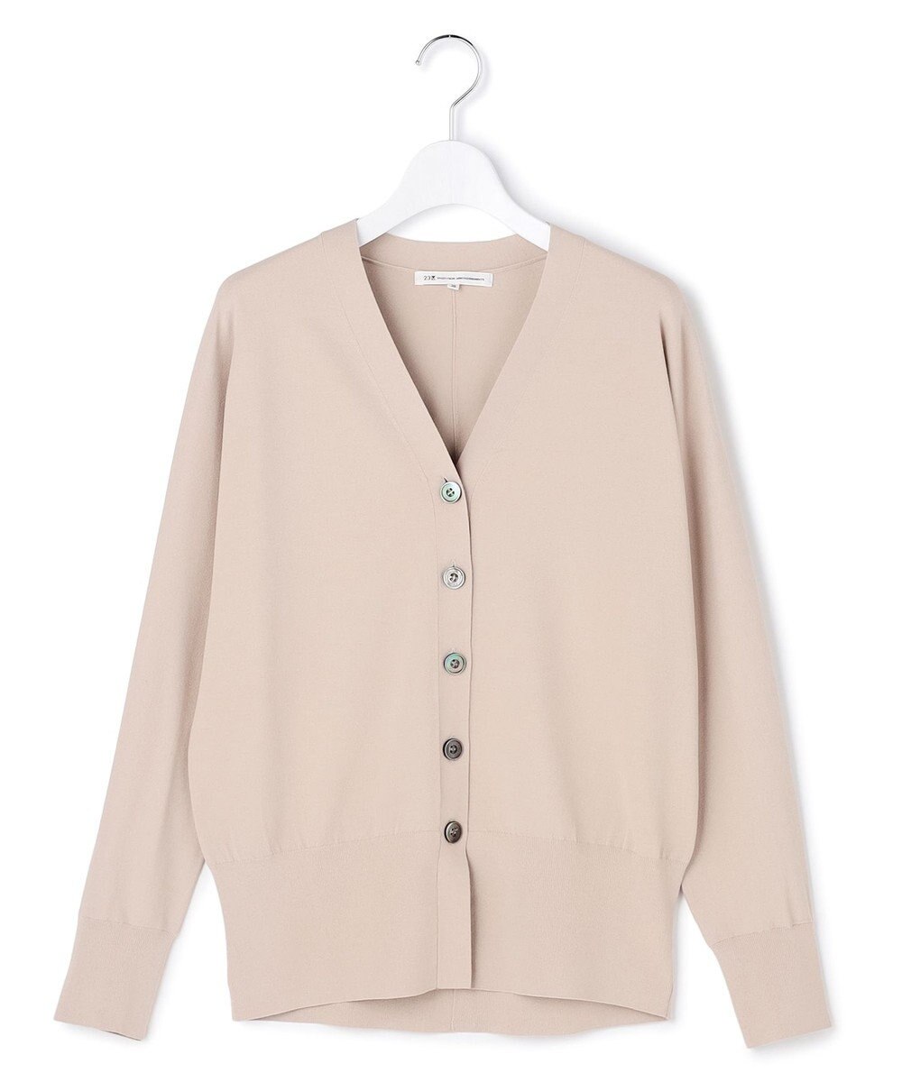 23区 S 【先行予約】レーヨンポリエステルストレッチ Vネック カーディガン 