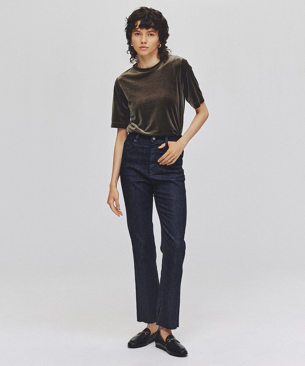 UNFILO ストレッチ ベロアＴシャツ 