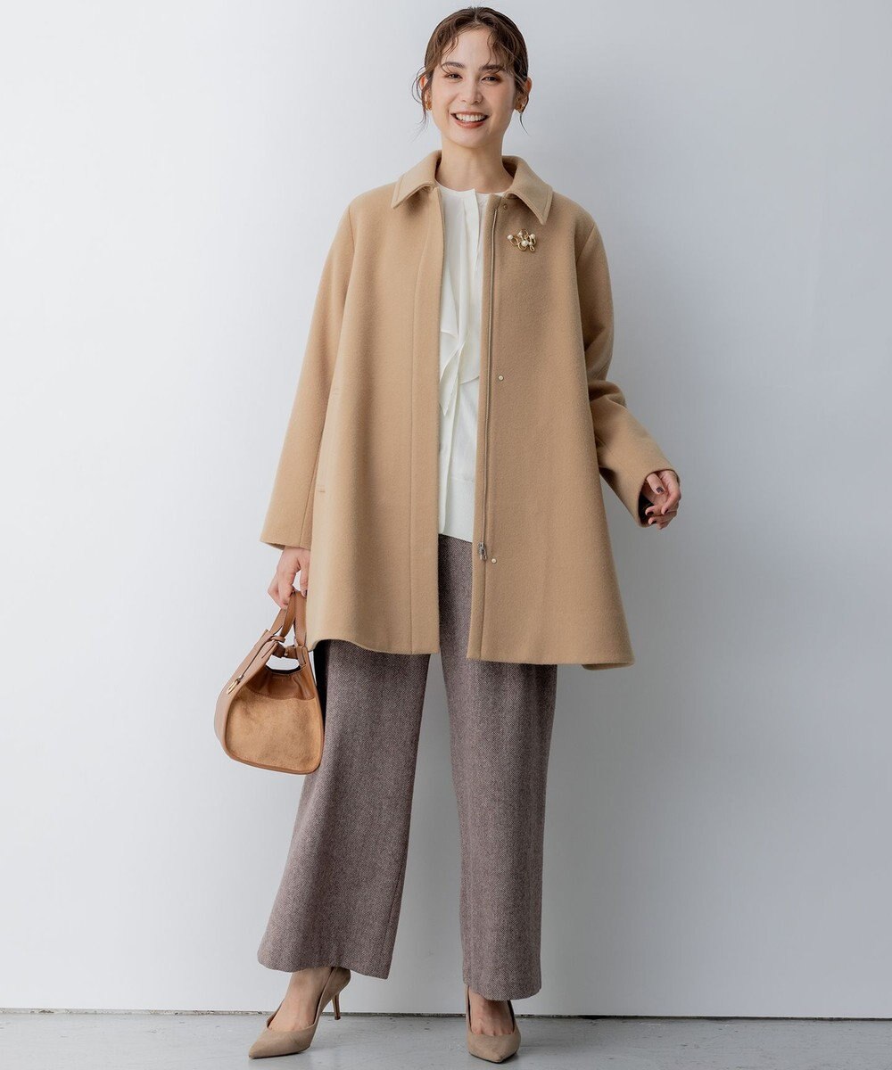 組曲 S ネコアシツィード ワイドパンツ 