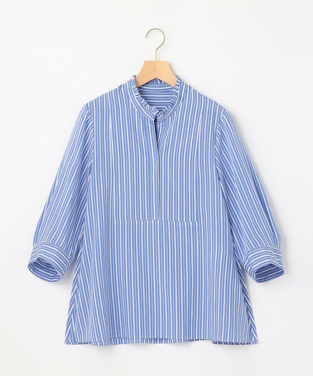 組曲 【WEB限定】ナイロンレーヨン スキッパーブラウス 