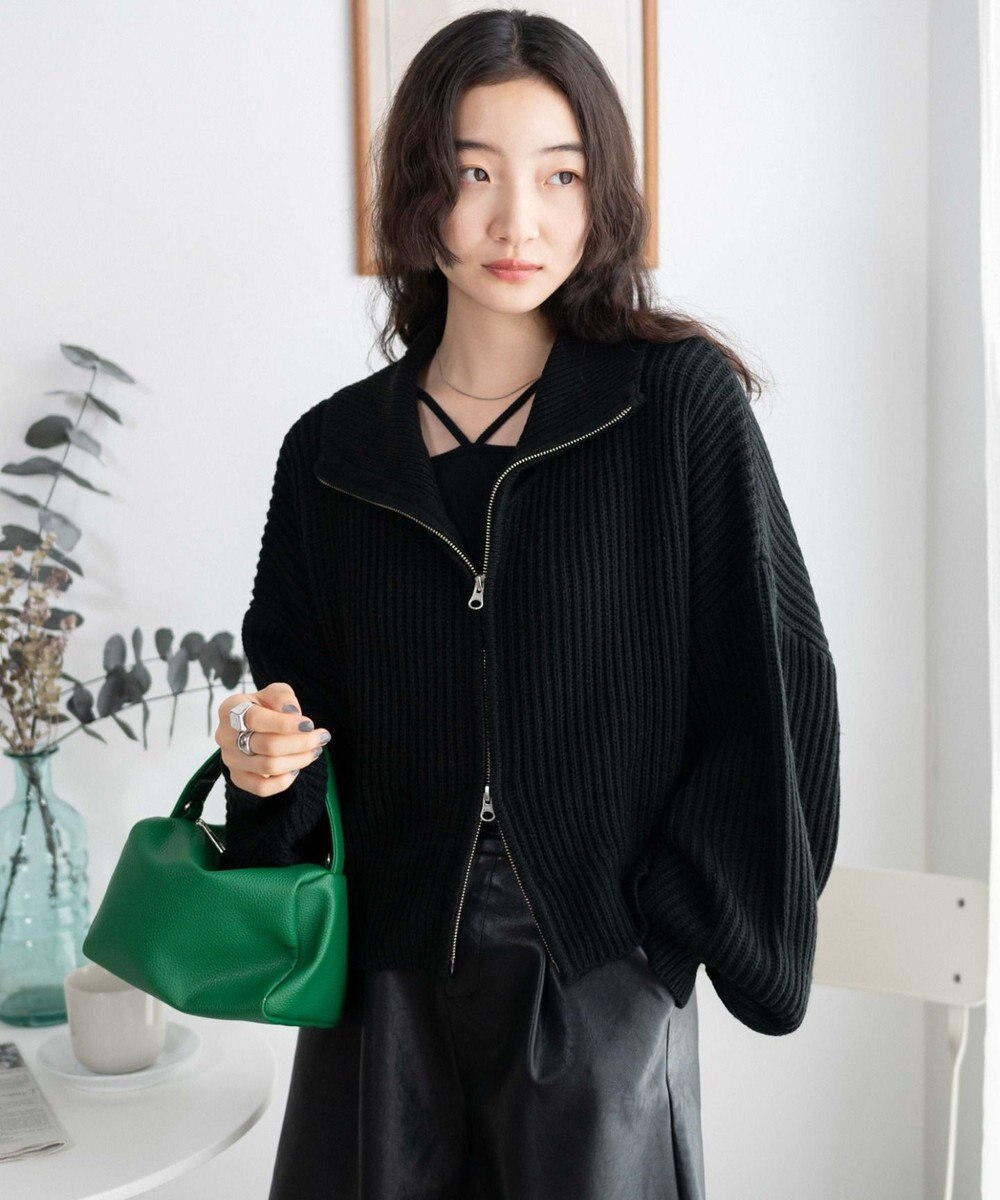 WEGO ダブルジップショートカーデ 