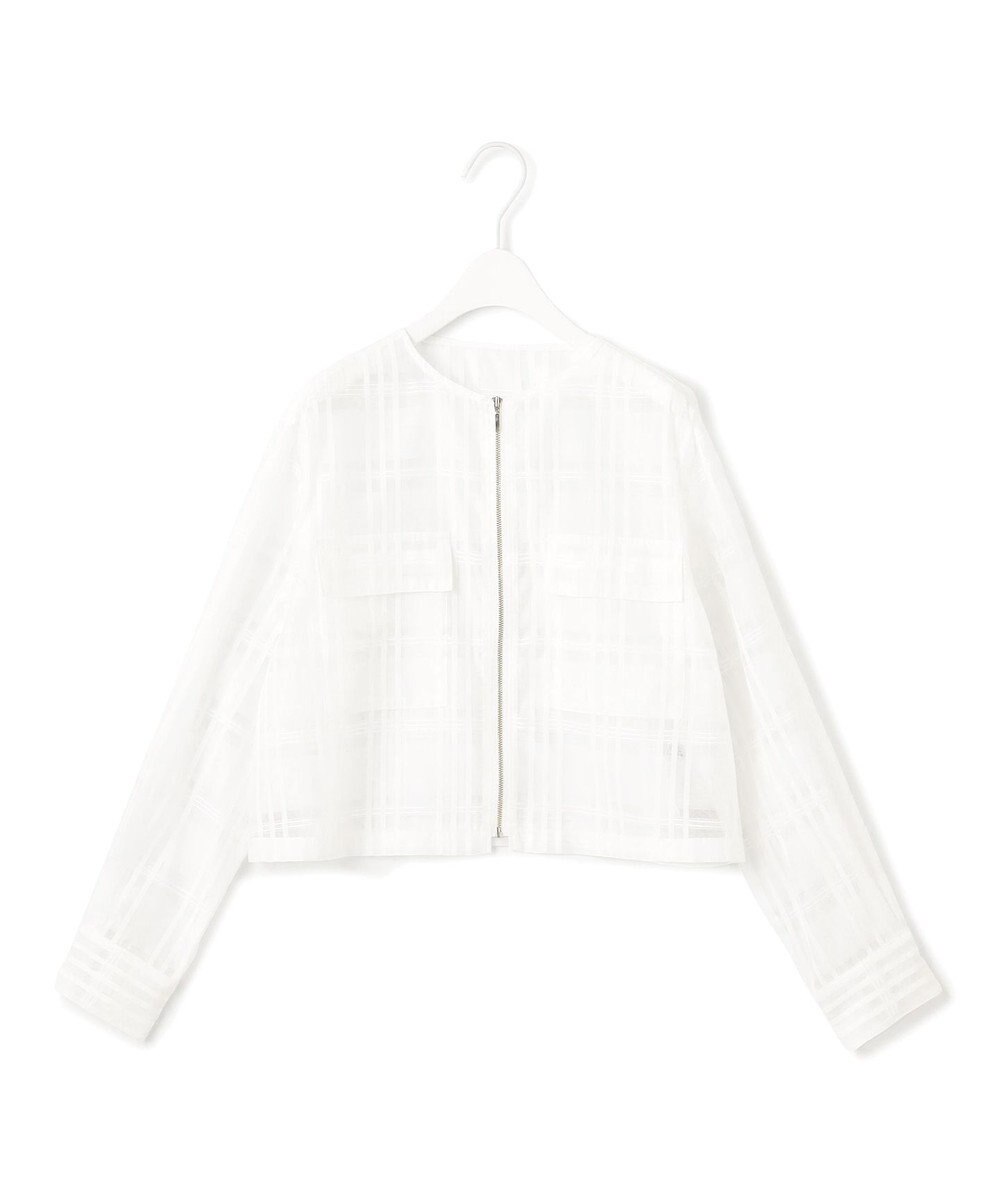 ICB 【洗える】シアードビーチェックブルゾン 