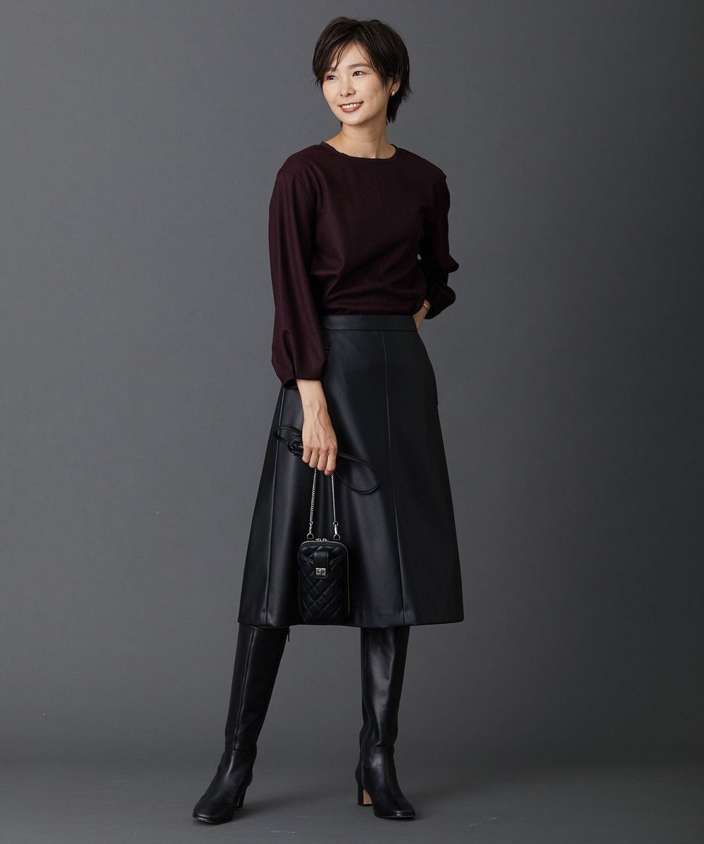 J.PRESS LADIES L 【イージーケア】ウールスムースジャージー カットソー 