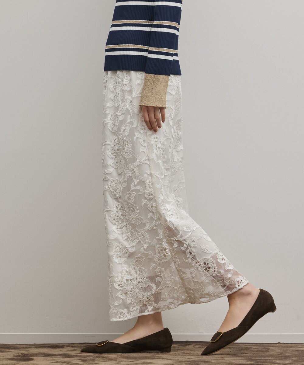 GRACE CONTINENTAL チュールレースマーメイドスカート 