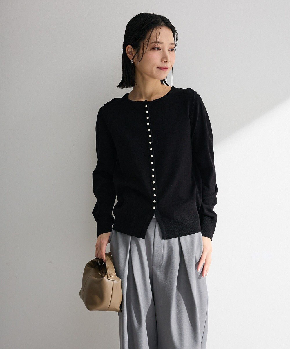 Green Parks パール調ボタン付き２ＷＡＹニットプルオーバー 