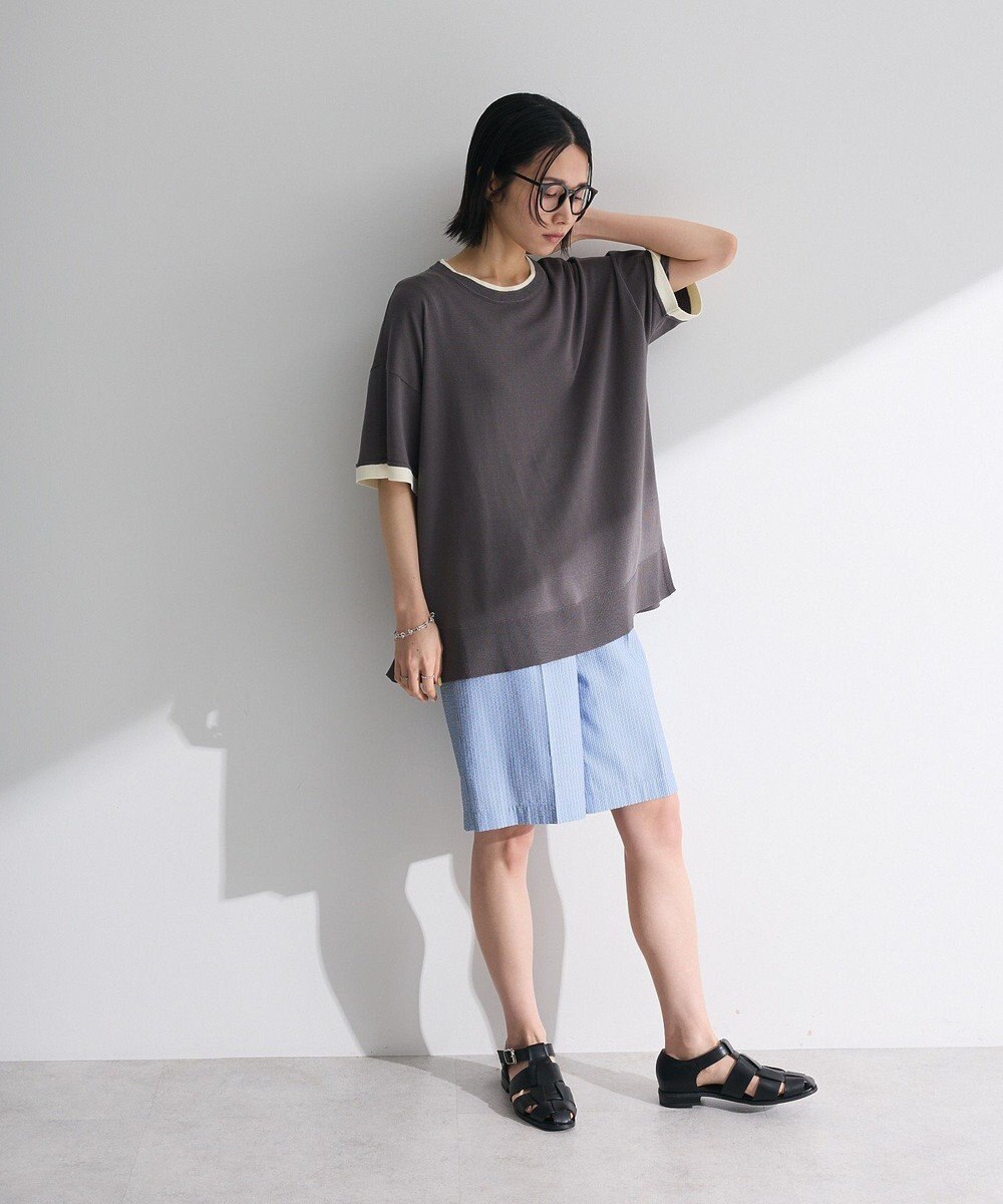 Green Parks ・ELENCARE DUE ストライプショートパンツ 