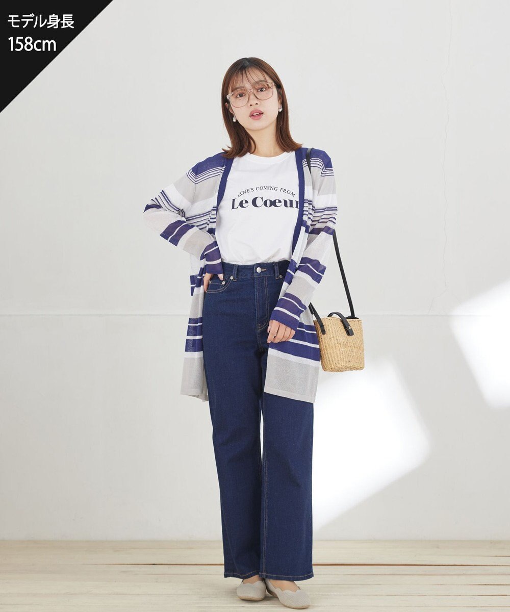 Tiaclasse L 【安田美沙子さん着用】ストレッチワイドデニム 