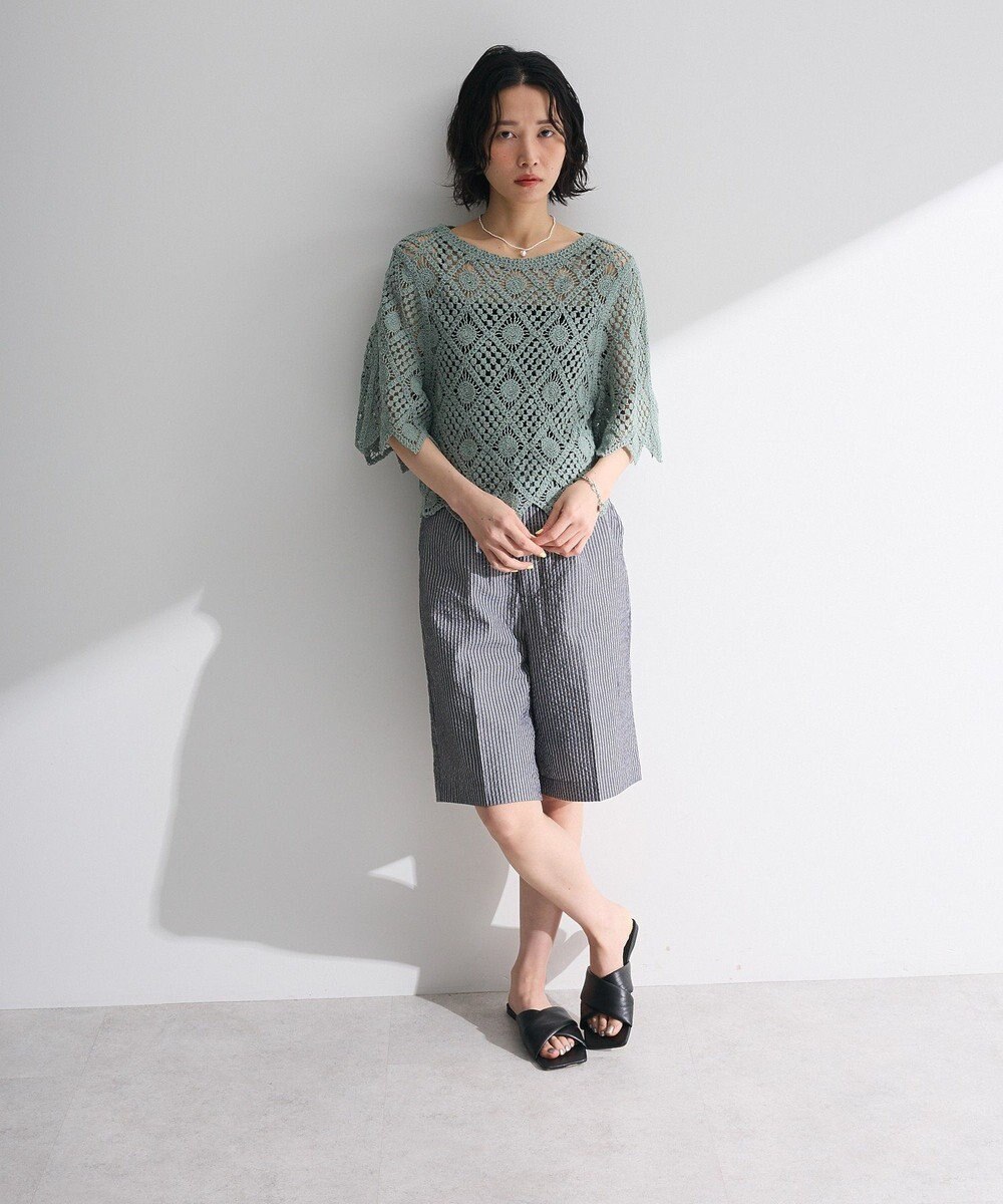 Green Parks ・ELENCARE DUE ストライプショートパンツ 