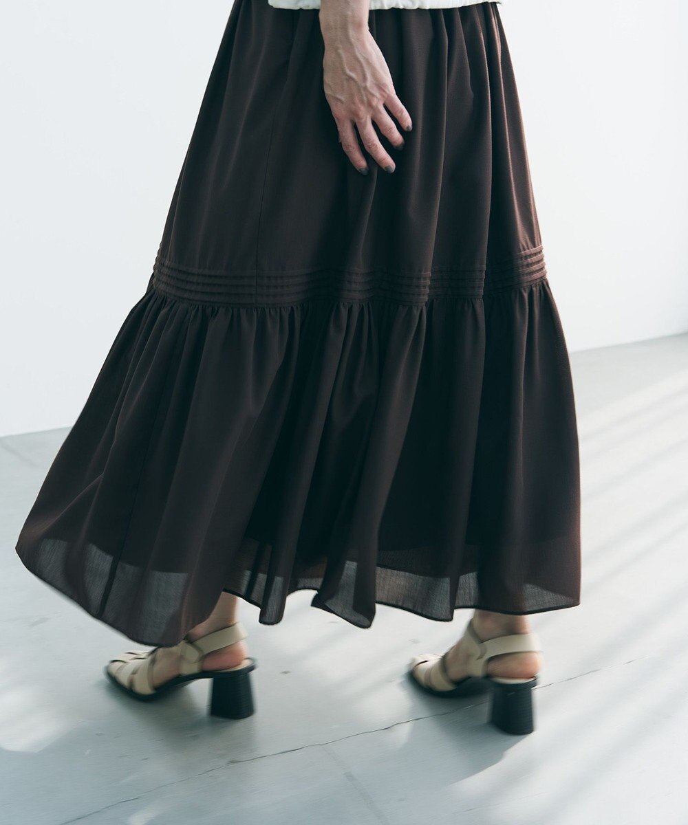 UNFILO エアリー ギャザースカート 