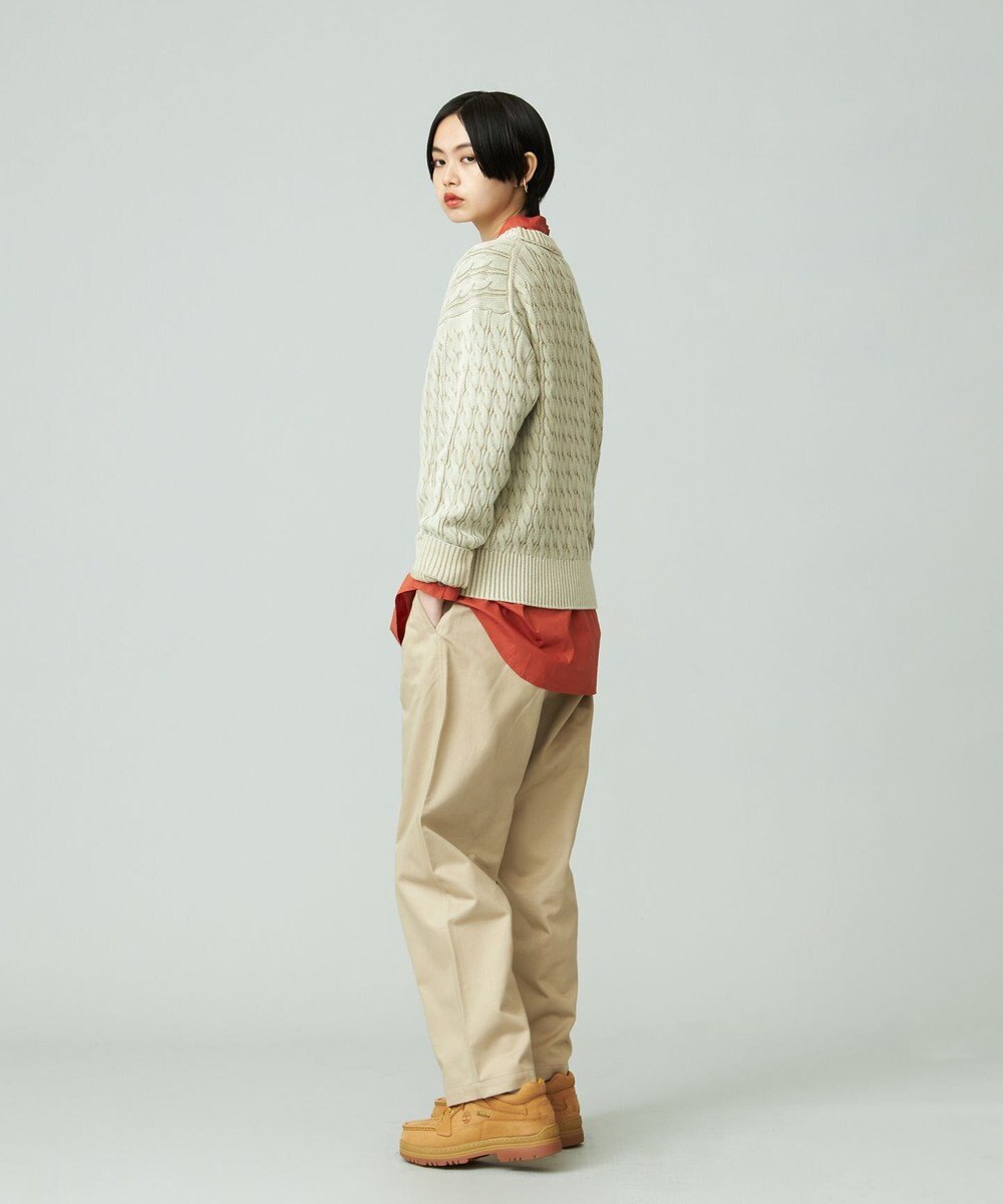 J.PRESS YORK STREET 【UNISEX】ピグメントコットン ケーブルニット 