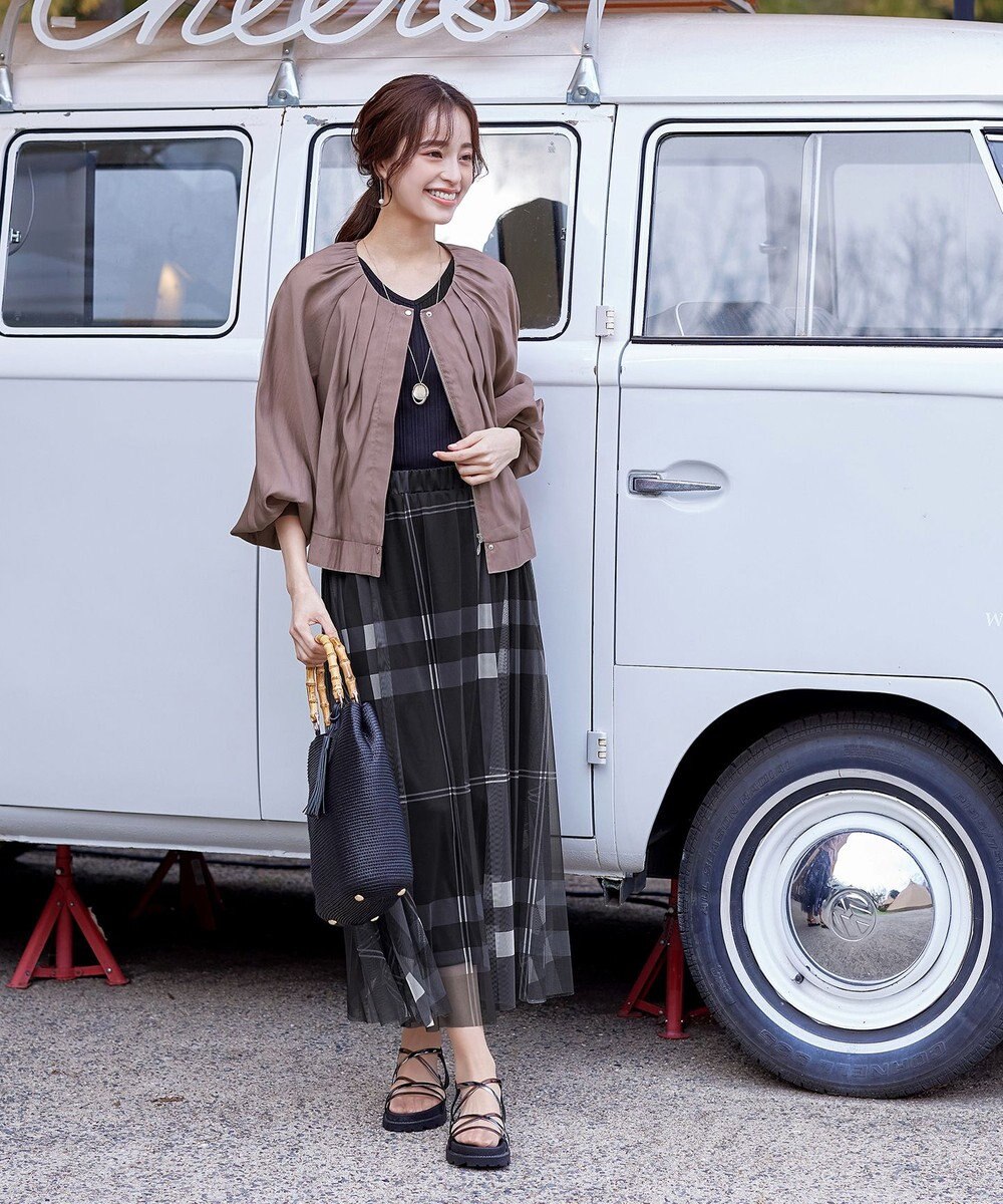 Tiaclasse 【新色追加・洗える】シアーブルゾン 