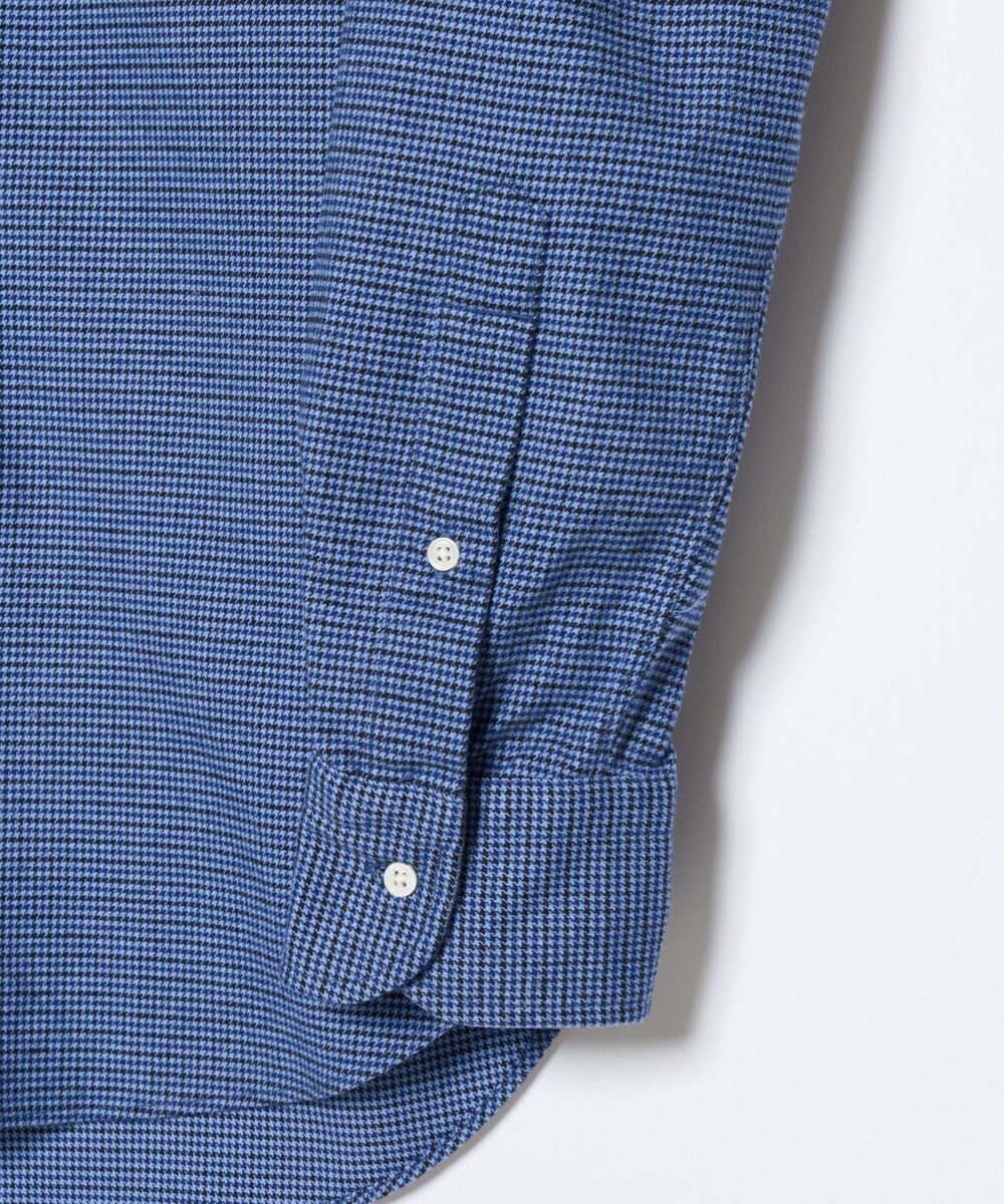 J.PRESS MEN コットンネルハウンドツース シャツ 